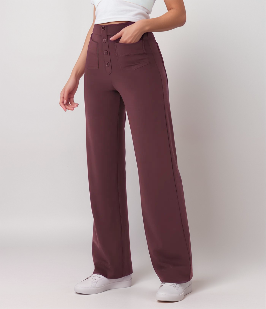 Noémie - Pantalon élastique taille haute | 1+1 GRATUIT