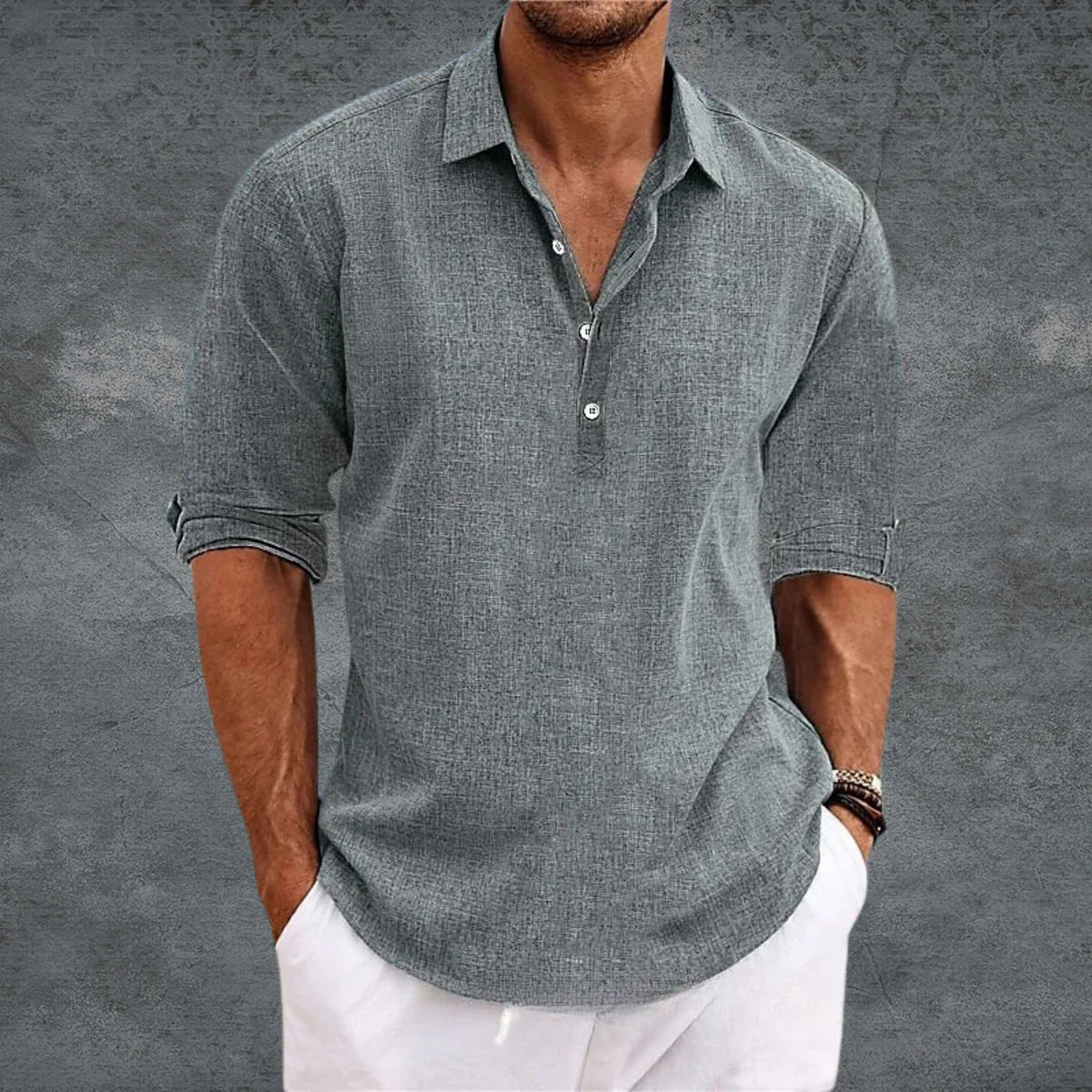 Thierry® | Chemise Décontractée en Lin Léger