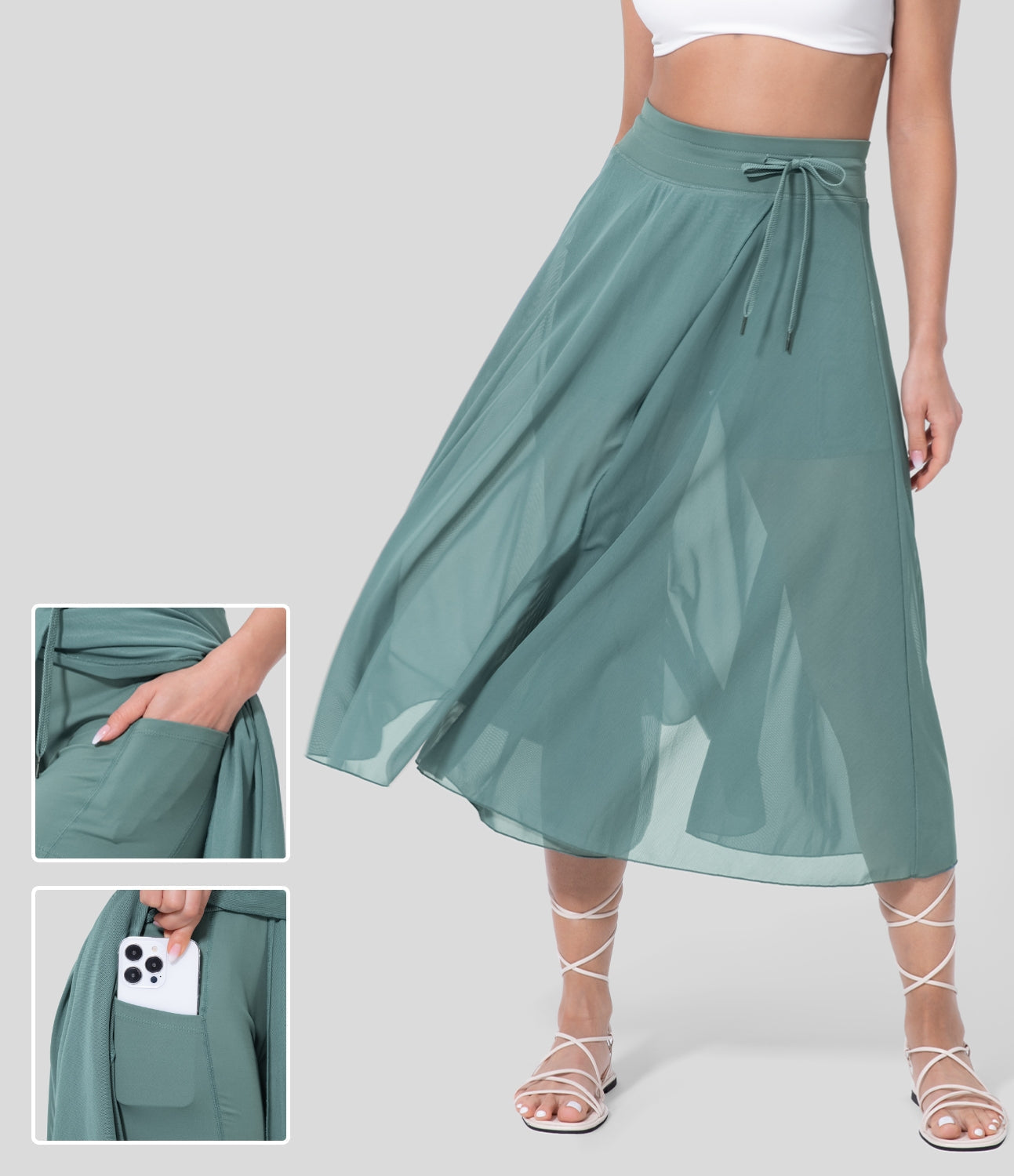 Livan - Jupe 2-en-1 taille haute