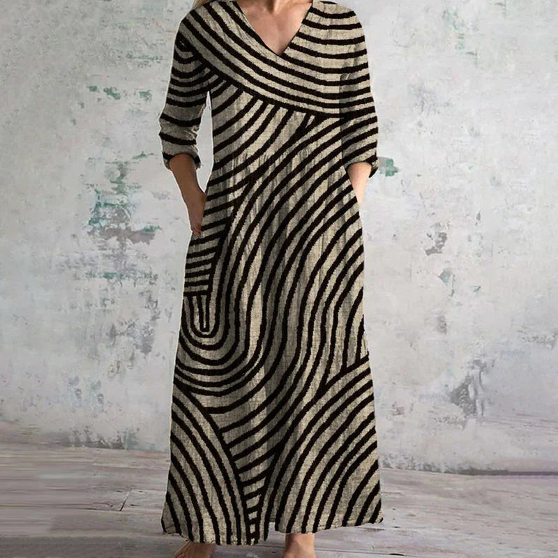 AYLA™ | Robe rayée vintage