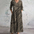 AYLA™ | Robe rayée vintage