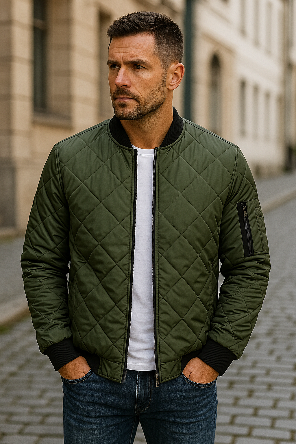 Han - Veste en Coton avec Motif en Losange
