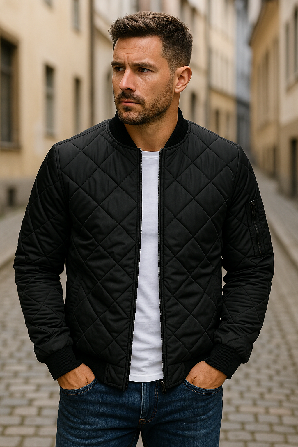 Han - Veste en Coton avec Motif en Losange