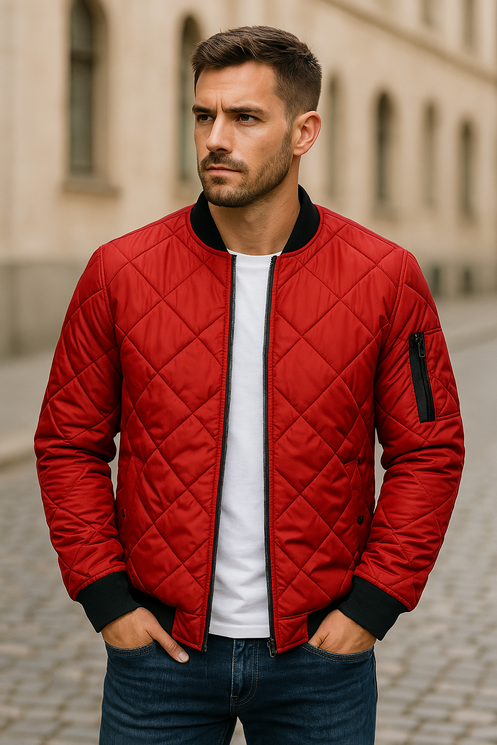 Han - Veste en Coton avec Motif en Losange