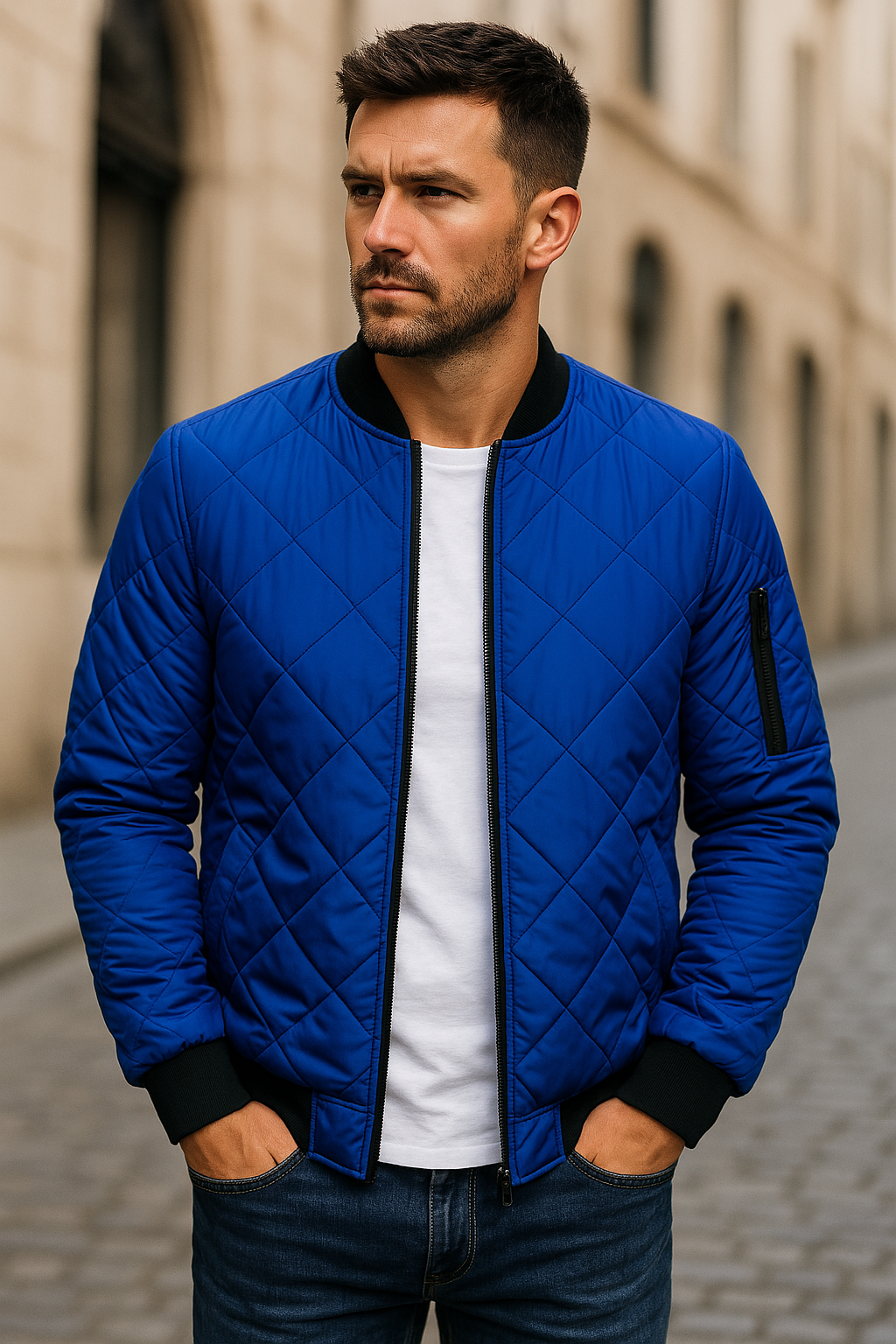 Han - Veste en Coton avec Motif en Losange