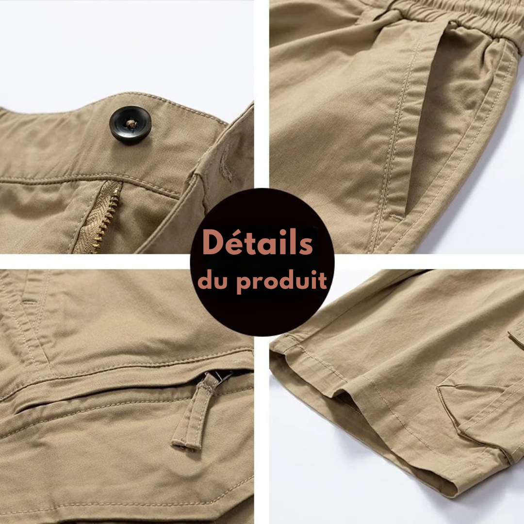 Bastien | Short Cargo Homme avec Taille Élastique