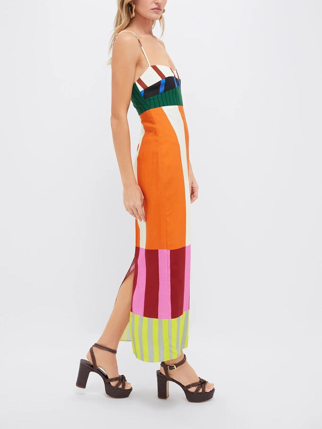Paloma – Robe Maxi Colorée à Rayures