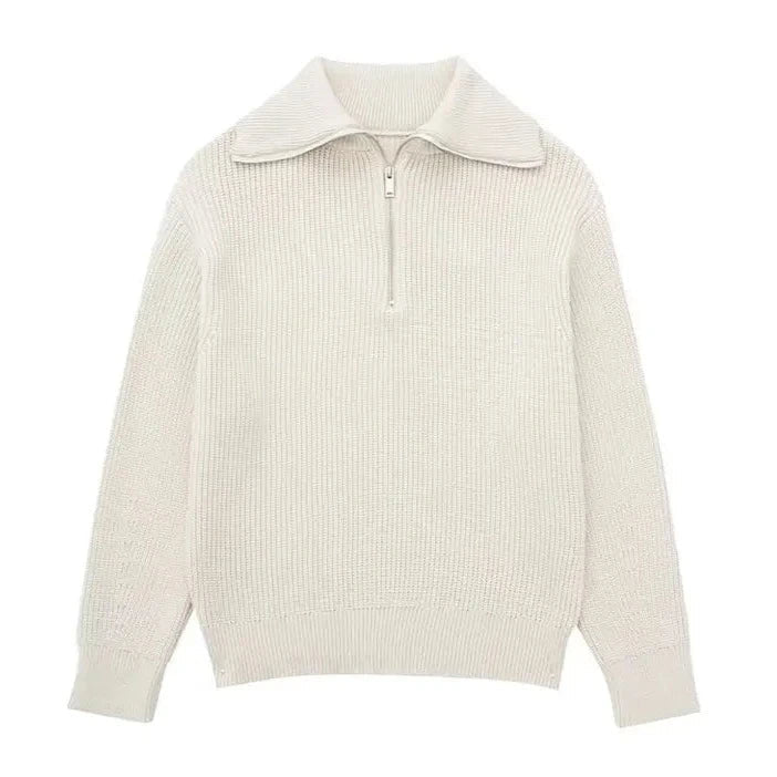 Laurent™ | Pull zippé rayé