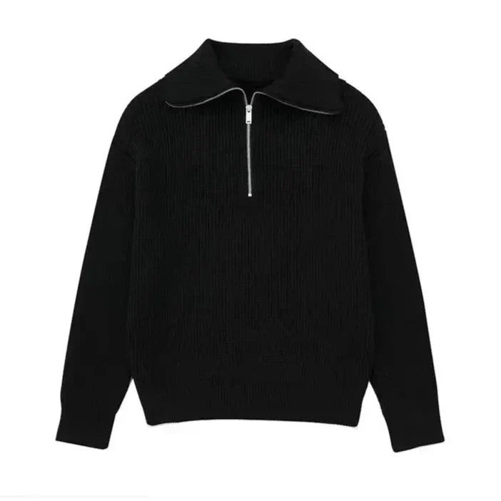 Laurent™ | Pull zippé rayé