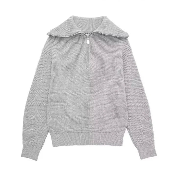 Laurent™ | Pull zippé rayé