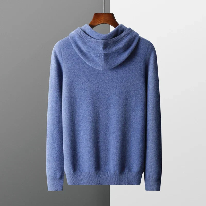 Laurent™ | PULL À CAPUCHE 100% CACHEMIRE