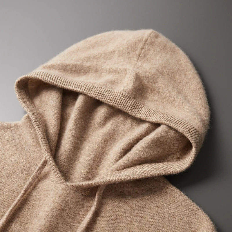 Laurent™ | PULL À CAPUCHE 100% CACHEMIRE