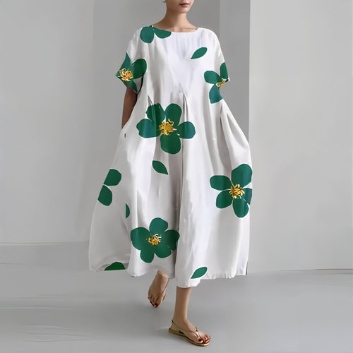 Élise - Robe maxi fleurie décontractée