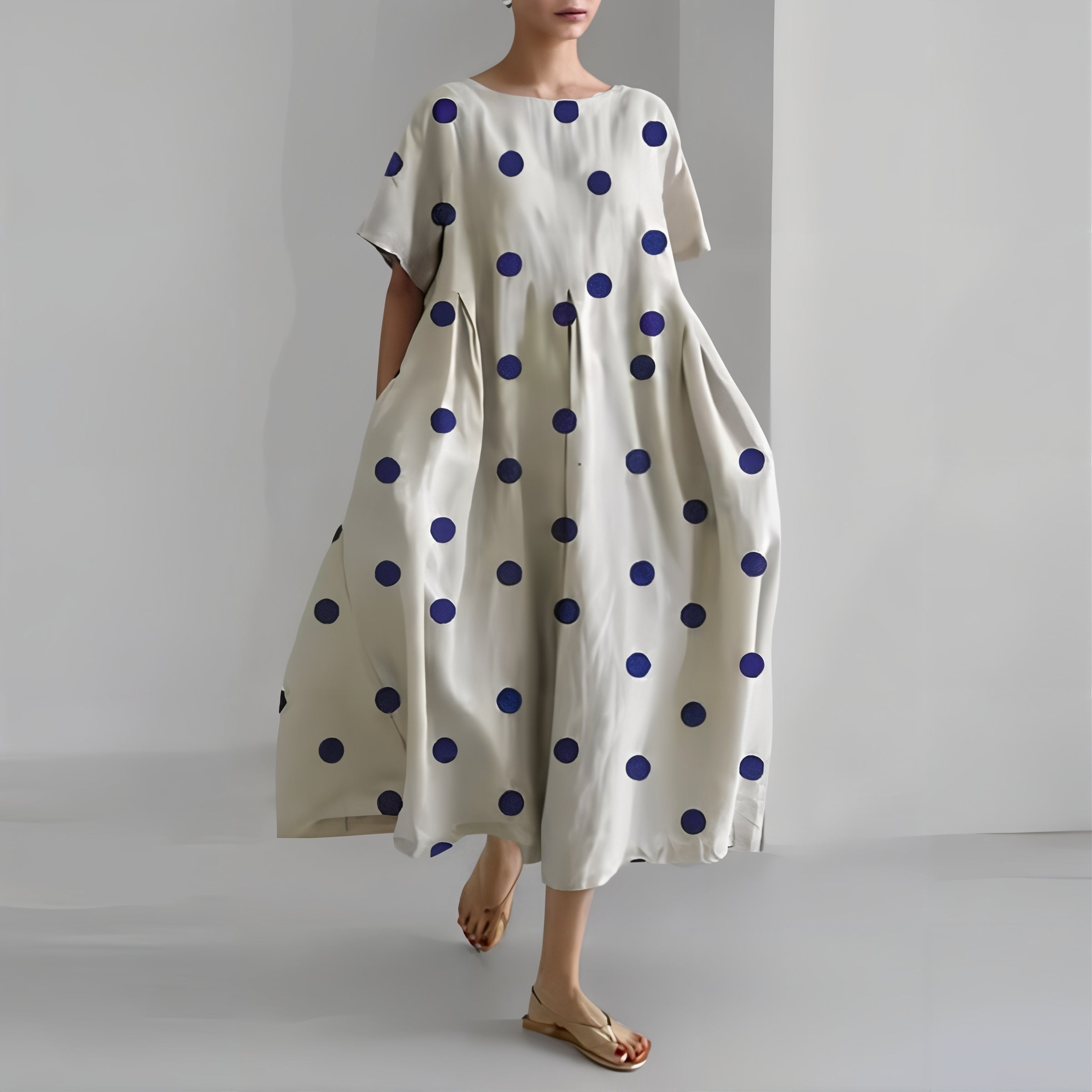 Élise - Robe maxi fleurie décontractée