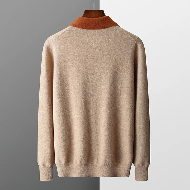 Laurent™ | POLO 100% CACHEMIRE ZIPPÉ