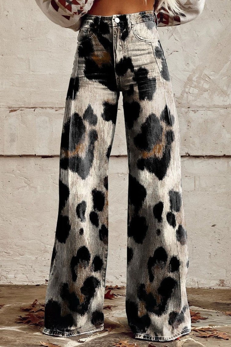 CHEETAH | Pantalons Boho Vintage avec Imprimé Chic