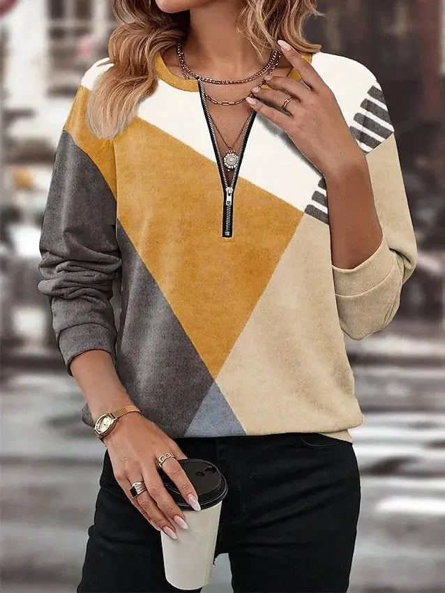 Laurent™ | Long Sleeve V-Neck Sweatshirt