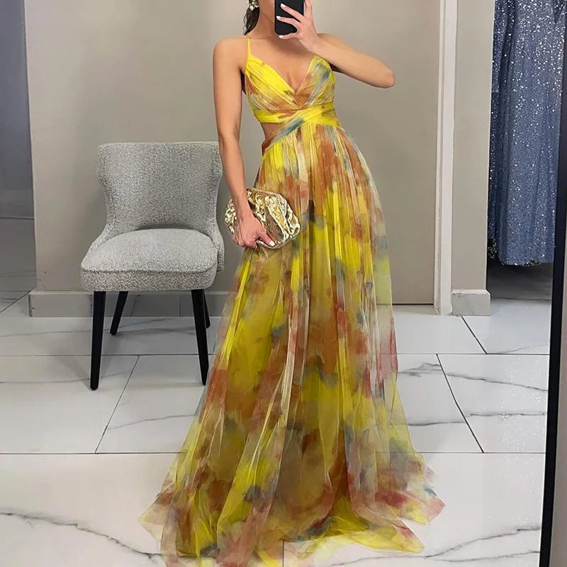 Giselle - Maxi-robe Incantevole avec Imprimé Floral