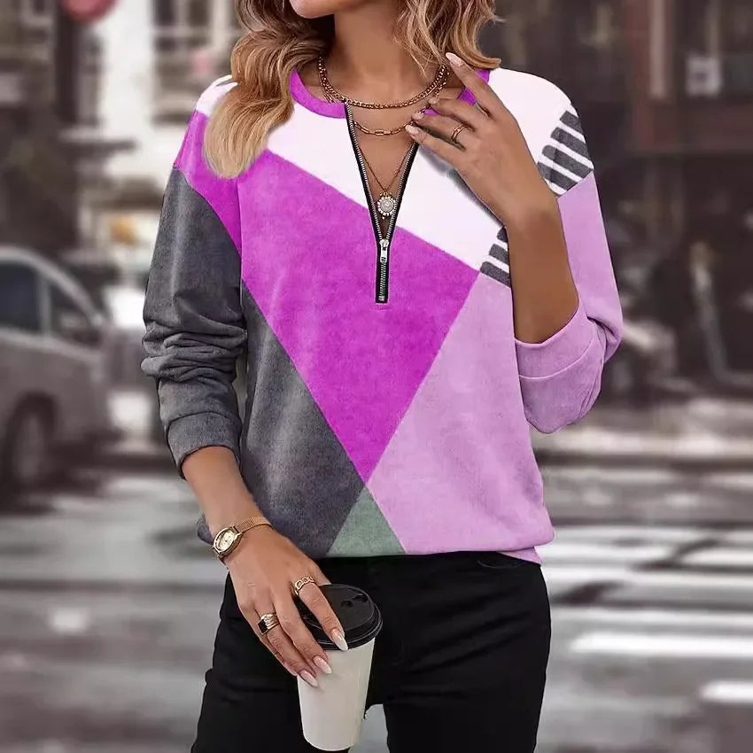 Laurent™ | Long Sleeve V-Neck Sweatshirt