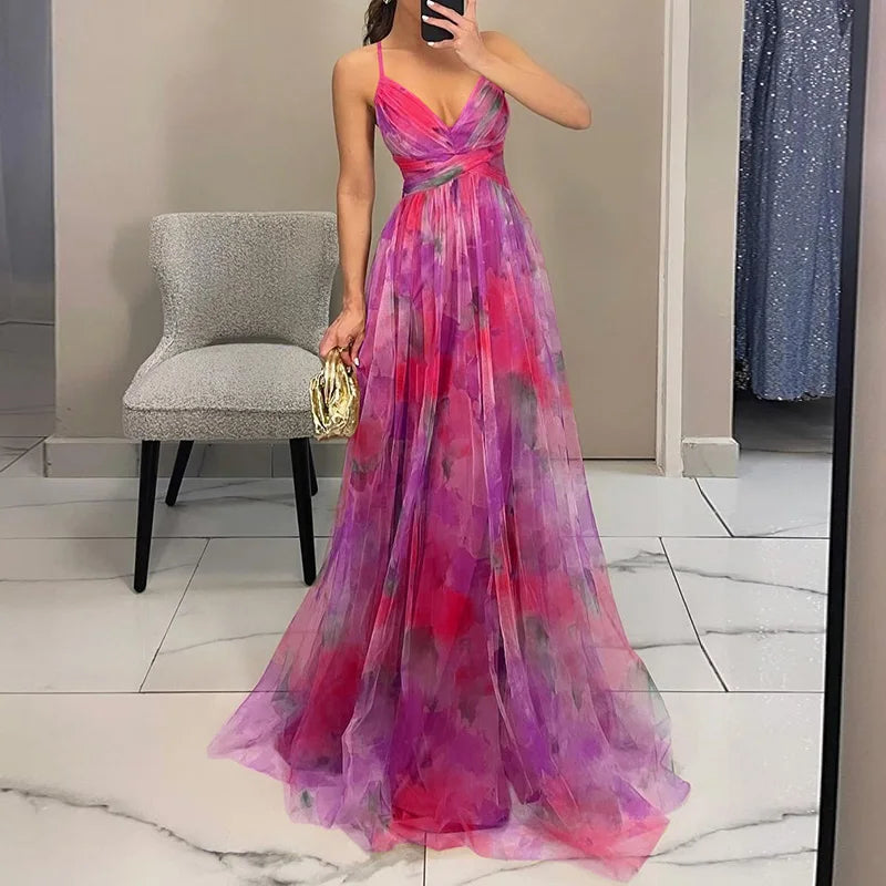 Giselle - Maxi-robe Incantevole avec Imprimé Floral