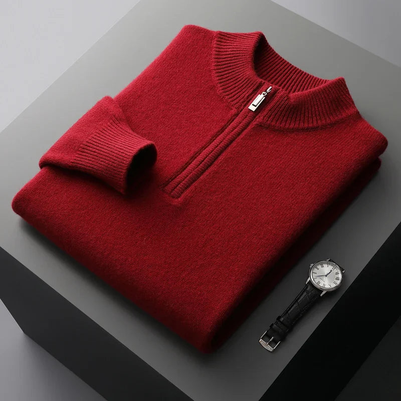 London Edit™ | Cashmere half zip sweater