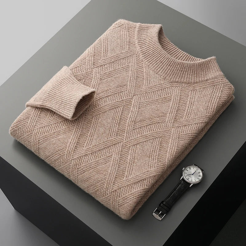 London Edit™ | Chequered 100% cashmere sweater