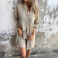 Nora™ | Ensemble Blouse Décontractée Effen avec Short Court