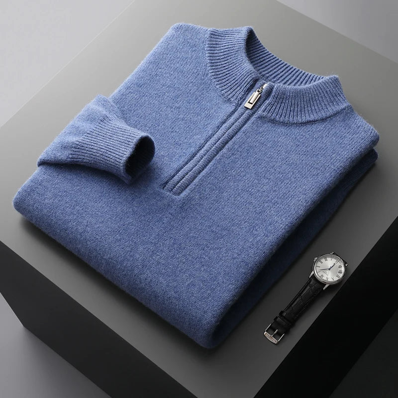 London Edit™ | Cashmere half zip sweater