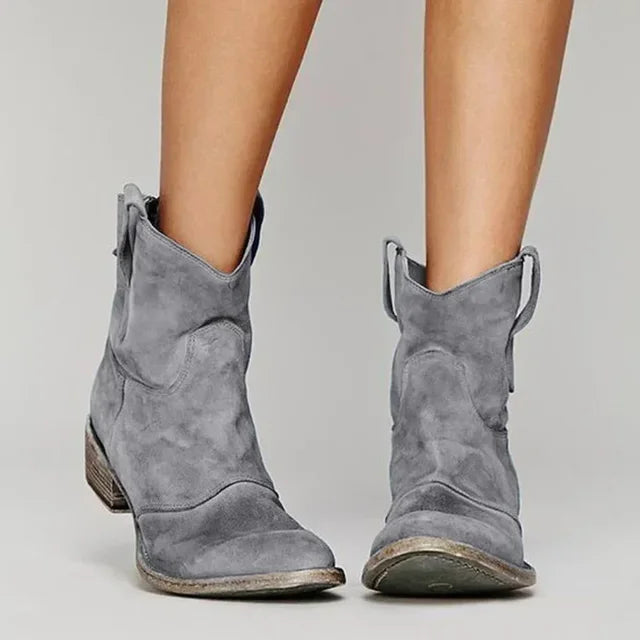 Elena™ | Bottines Cowboy Vintage en Cuir