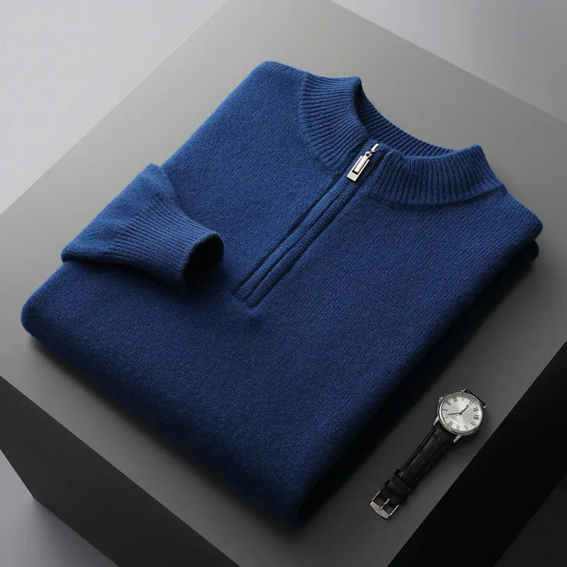 London Edit™ | Cashmere half zip sweater