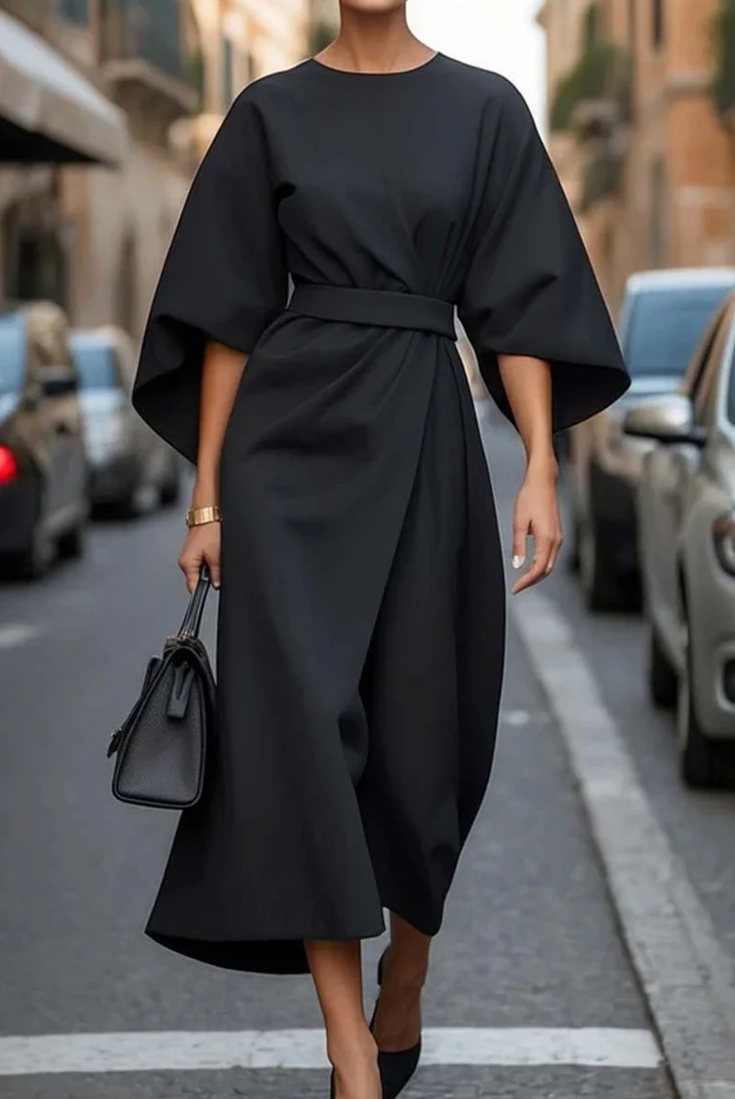 Luciana™ | Robe Élégante avec Manches Lanternes
