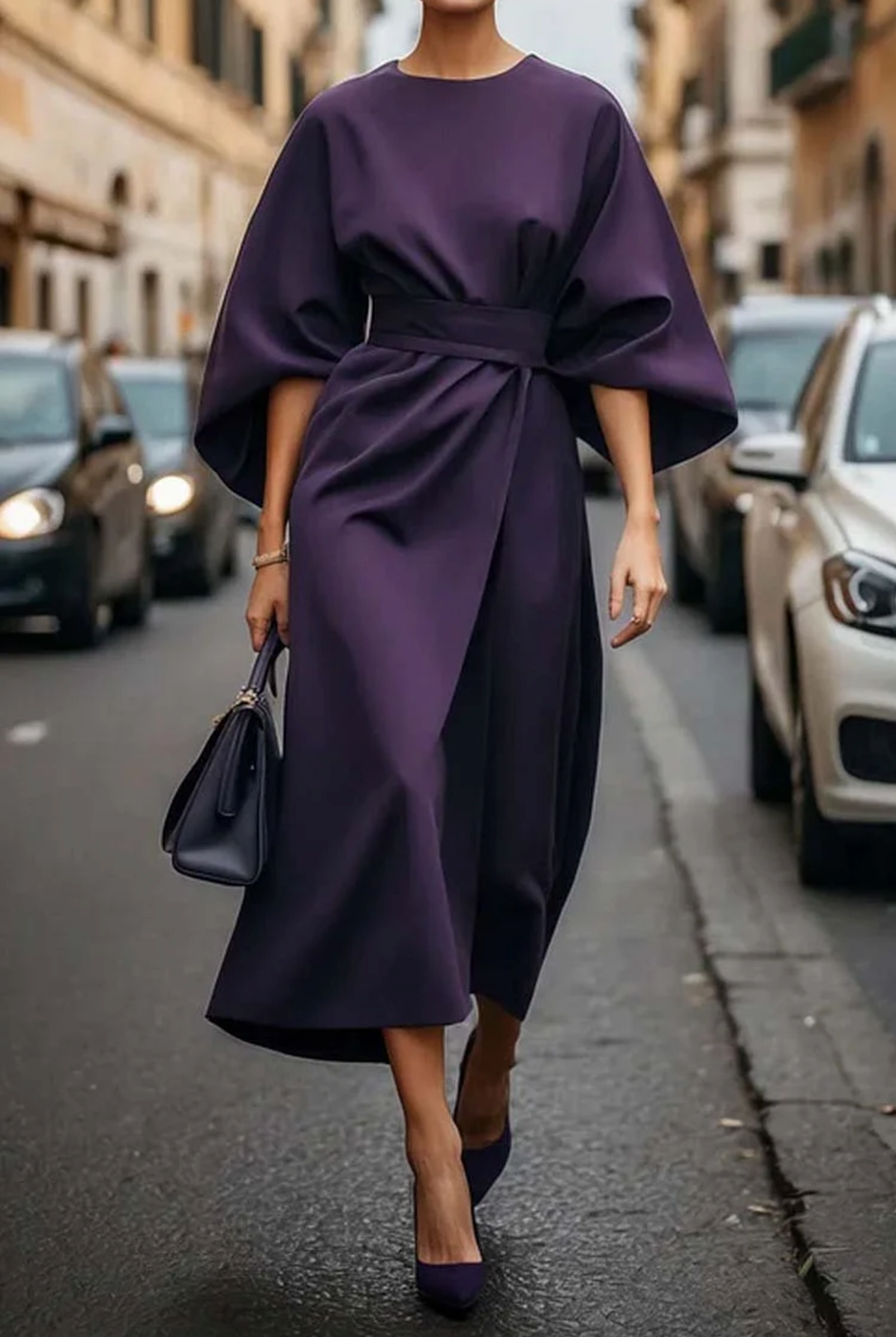 Luciana™ | Robe Élégante avec Manches Lanternes