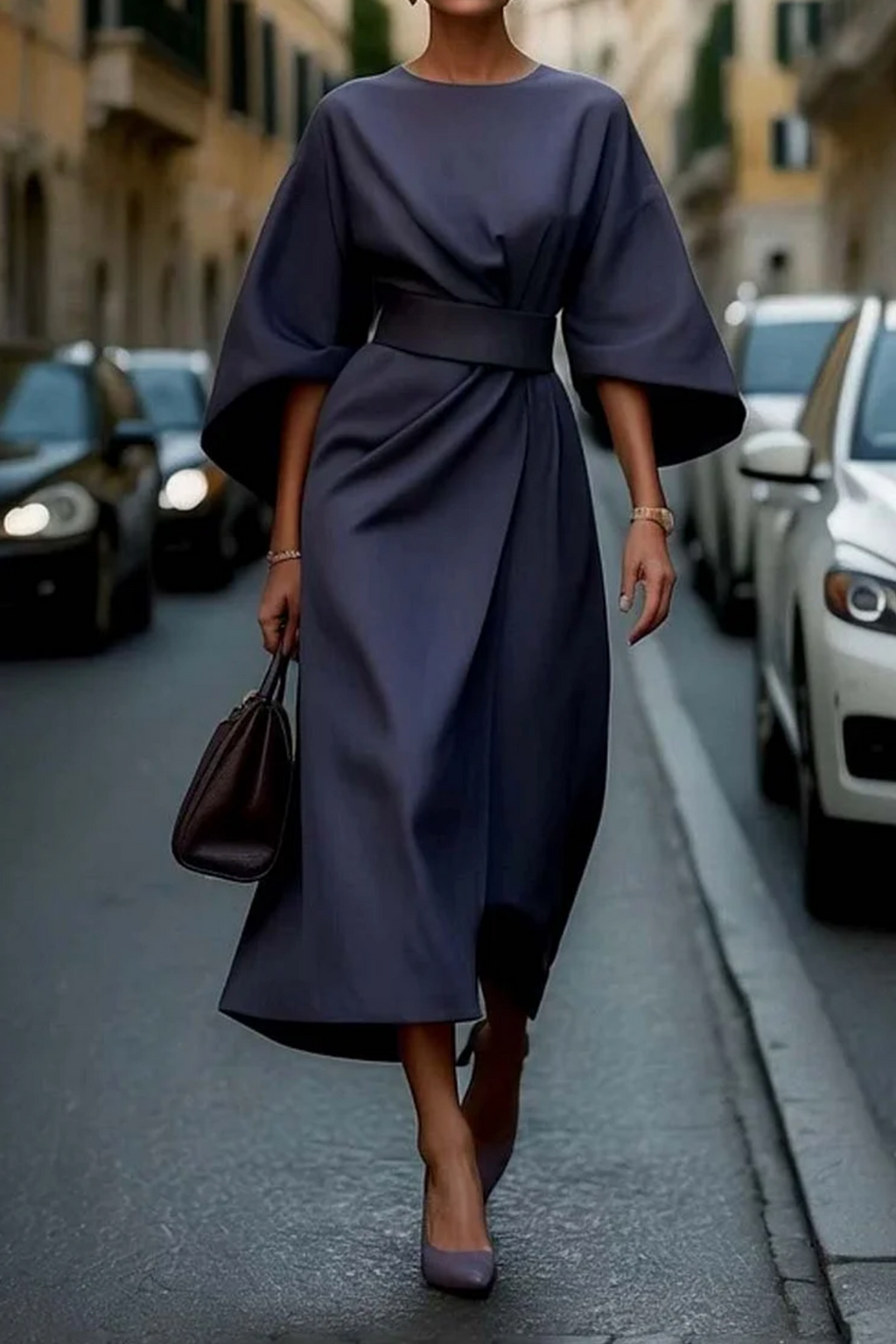 Luciana™ | Robe Élégante avec Manches Lanternes