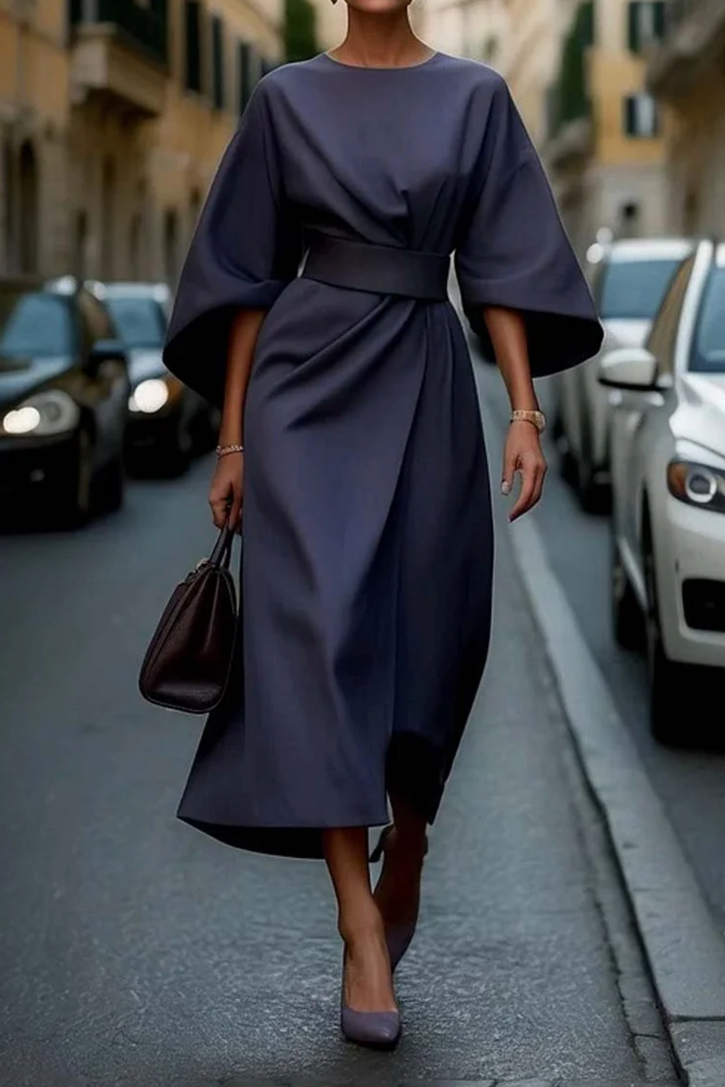 Luciana™ | Robe Élégante avec Manches Lanternes