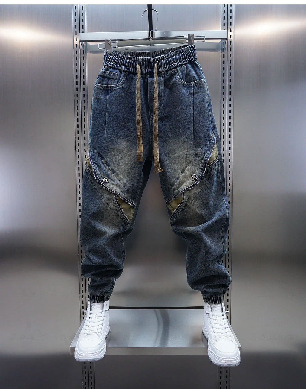 Laurent™ | Pantalon Baggy Denim avec Ceinture