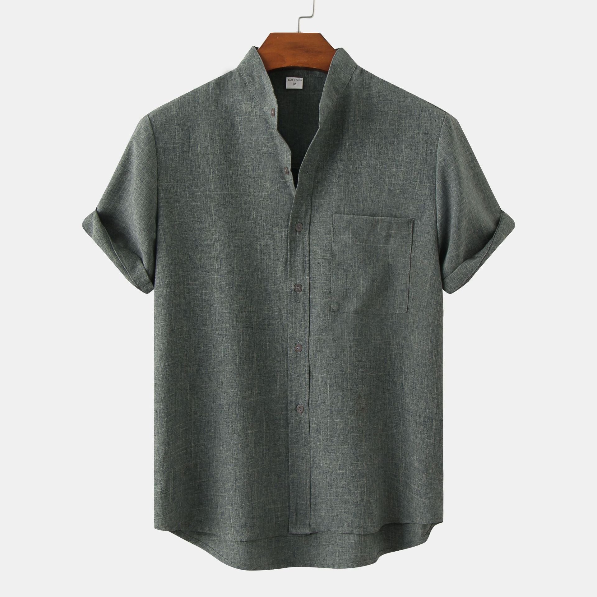 Laurent™ | Chemise en coton unie avec boutons