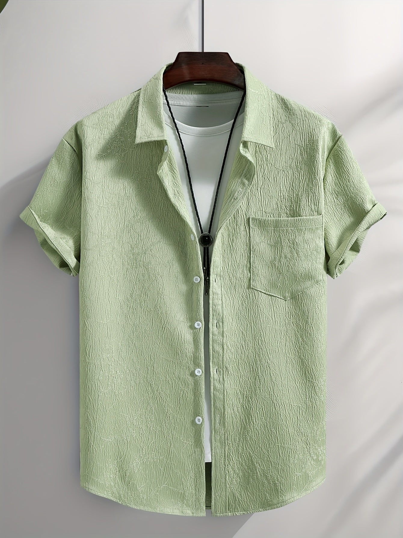 Laurent™ | Chemise Vert Pastel Légère