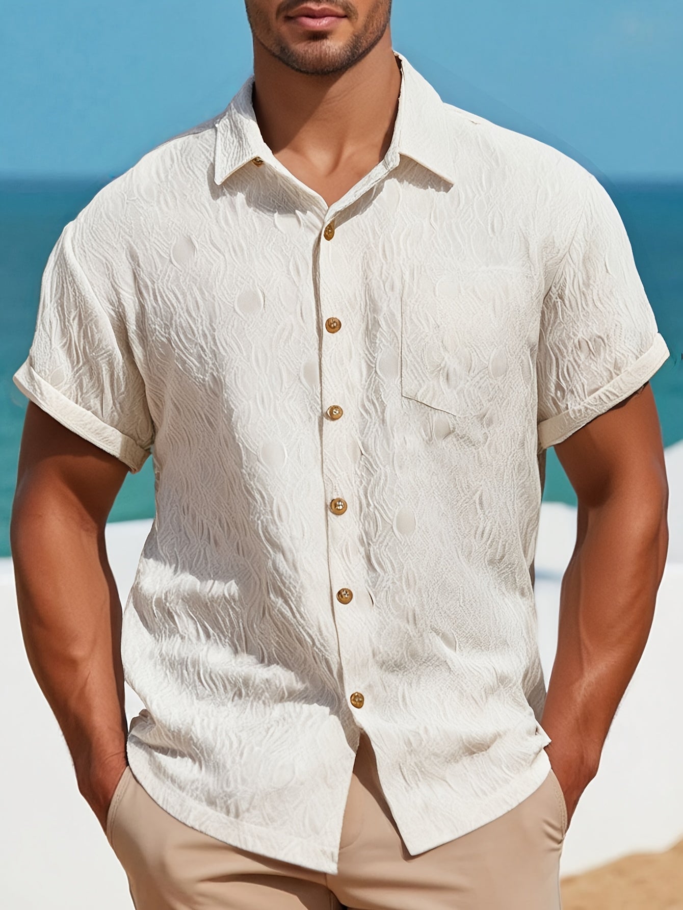 Laurent™ | Chemise Beige Structurée