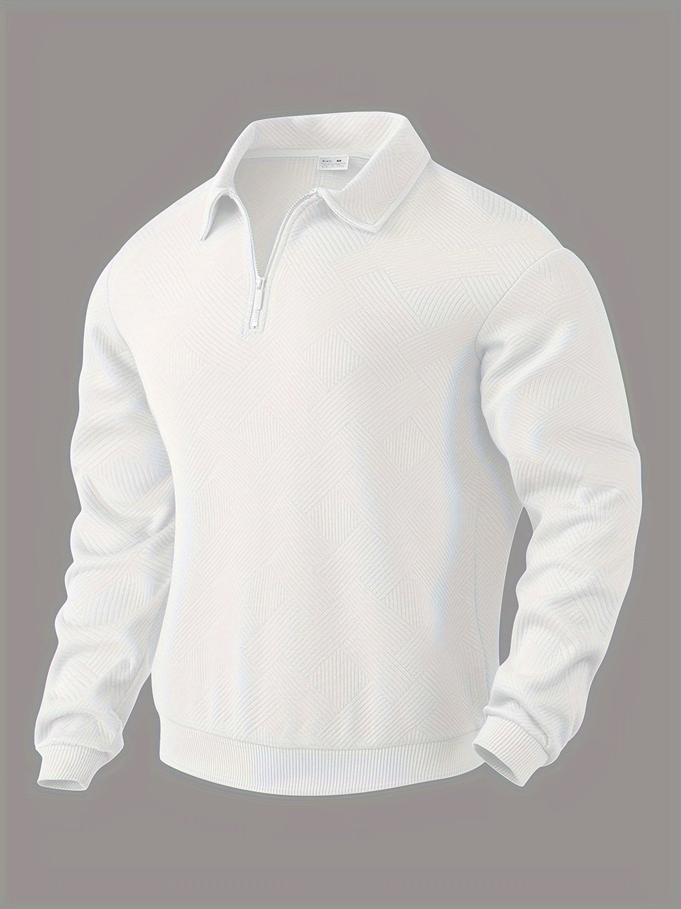 Elliot - Retro Zip-Up Sweater with Geometric Design