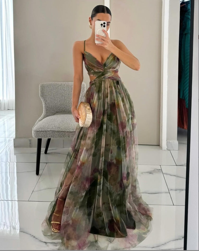 Vaëlia™ | Magnifique maxi-robe à imprimé floral
