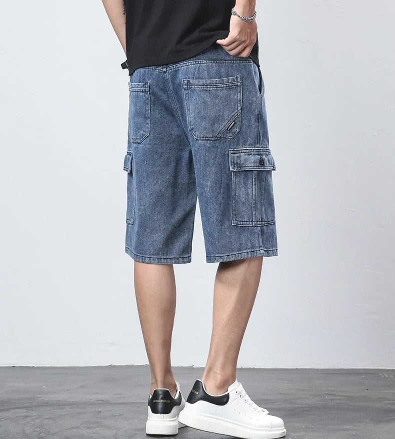 London Edit™ | Denim Cargo Shorts