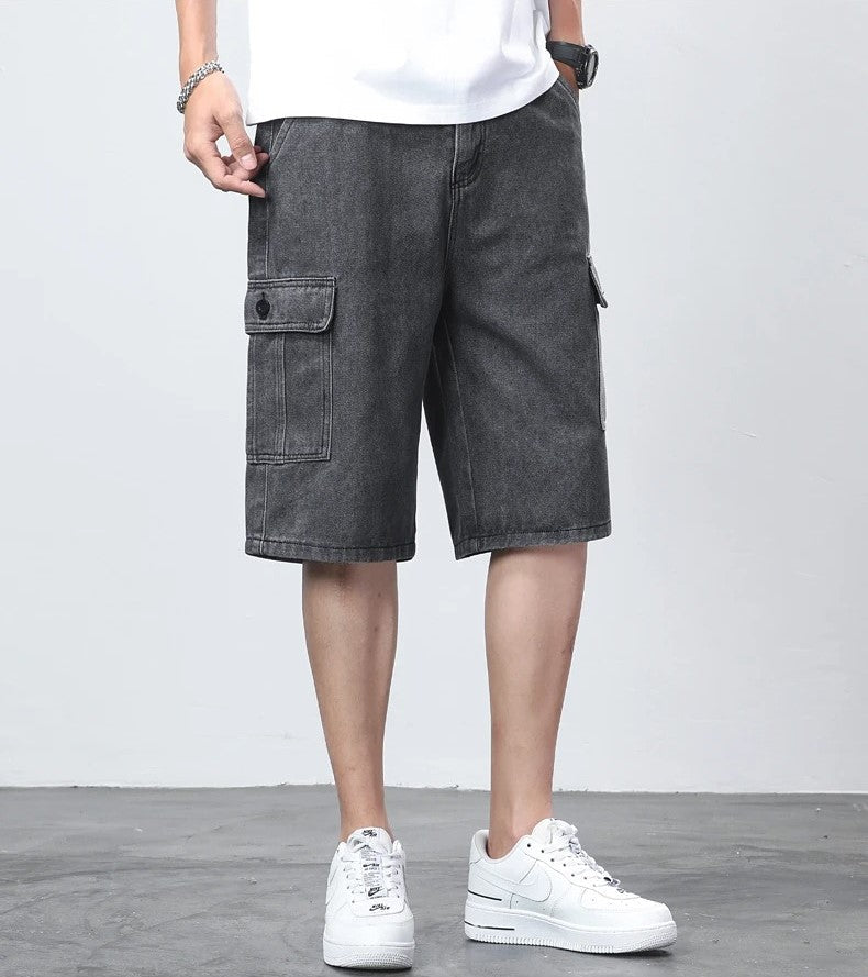 London Edit™ | Denim Cargo Shorts