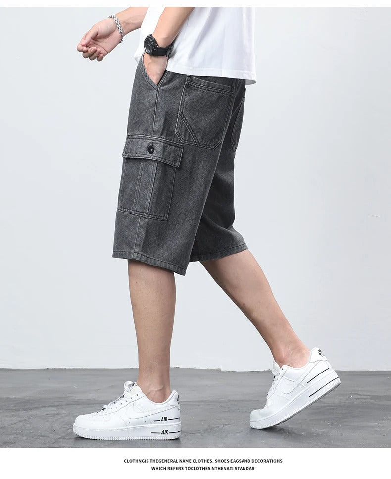 London Edit™ | Denim Cargo Shorts