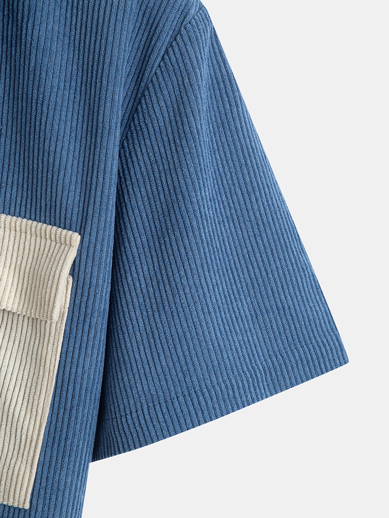 Laurent™ | Chemise Bicolore Lin Bleu