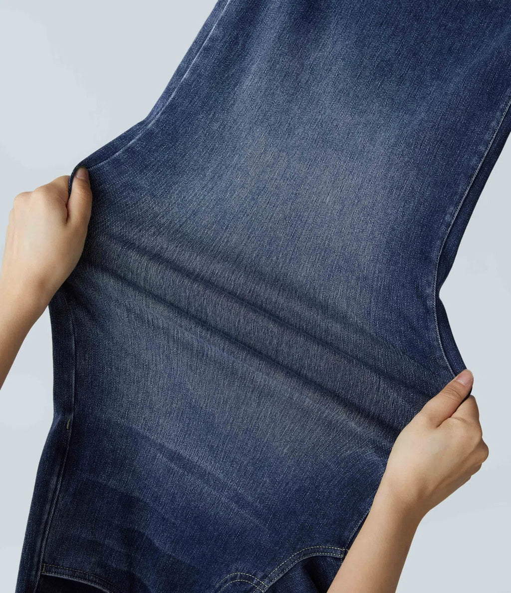 Léa - Pantalon élastique taille haute et confortable