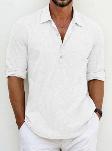 Raphaël | Chemise en lin classique 1+1 GRATUIT