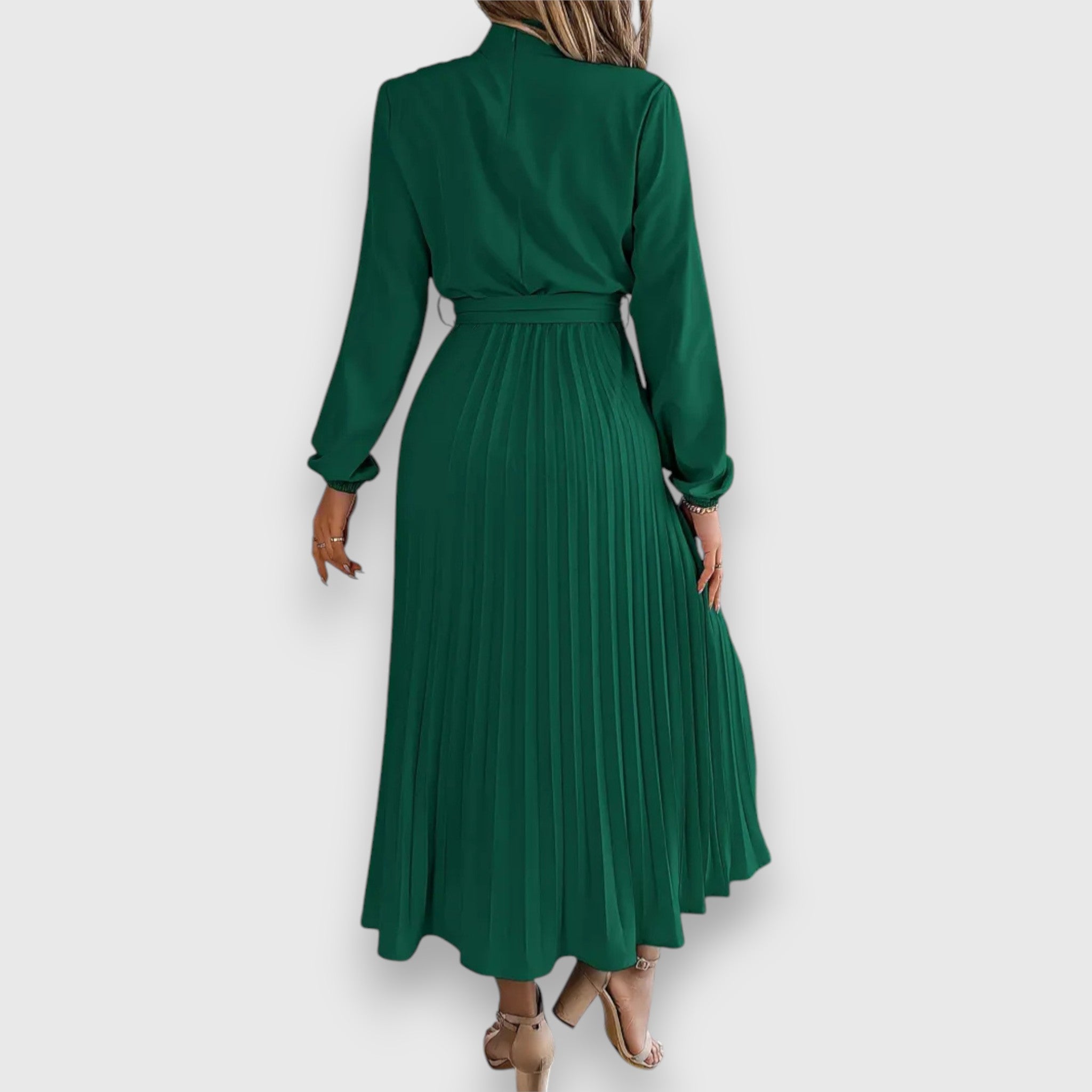 Stacey – Robe midi plissée