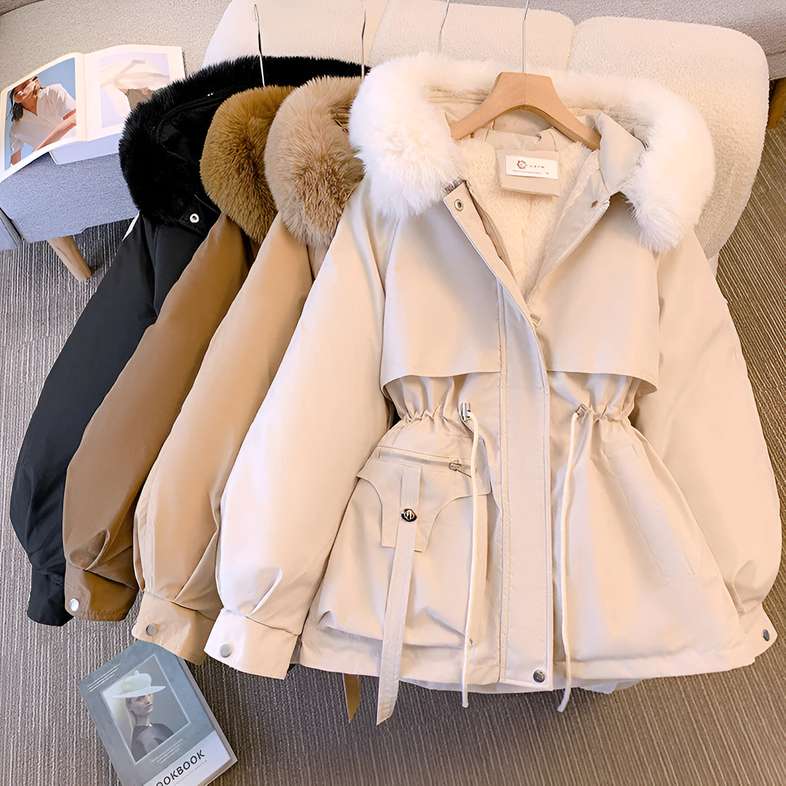 Susie - Veste en Fausse Fourrure avec Doublure Polaire