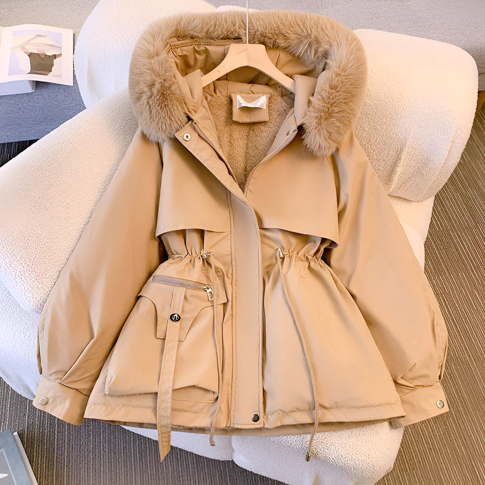 Susie - Veste en Fausse Fourrure avec Doublure Polaire