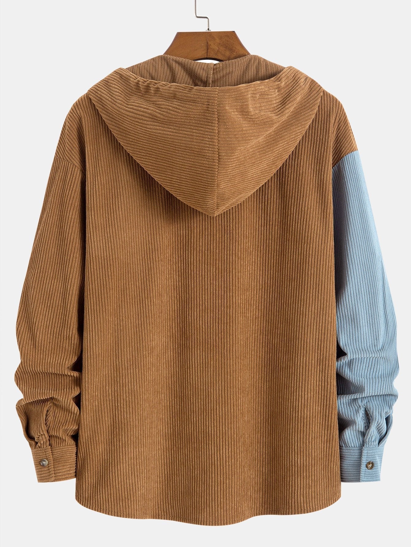 Laurent™ - Chemise à capuche en corduroy colorblock